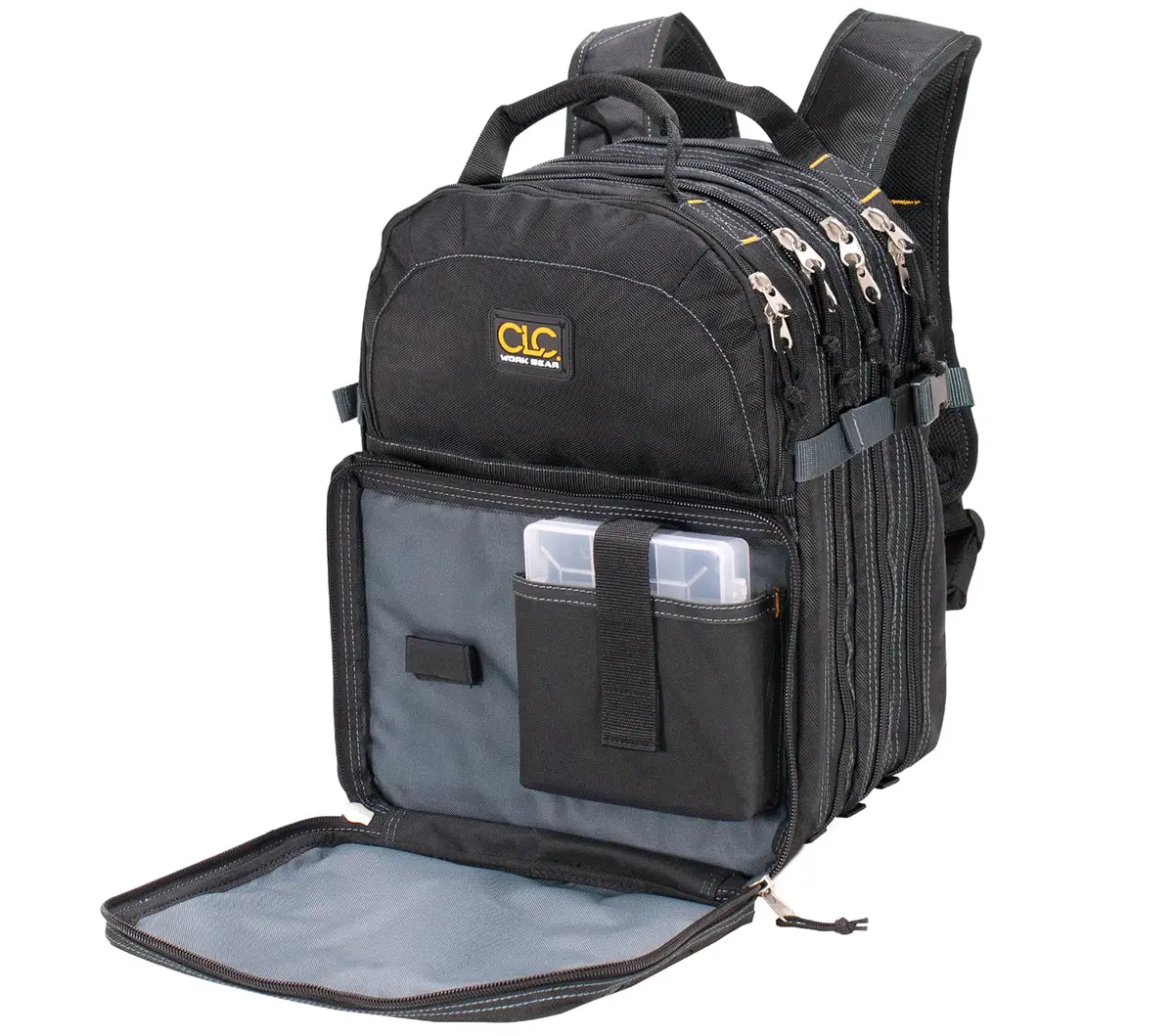 Custom Leathercraft 75-Pocket Tool Backpack | Heavy Duty, Ballistic Polyester, 75 Pockets, Padded Shoulder Straps - view 5