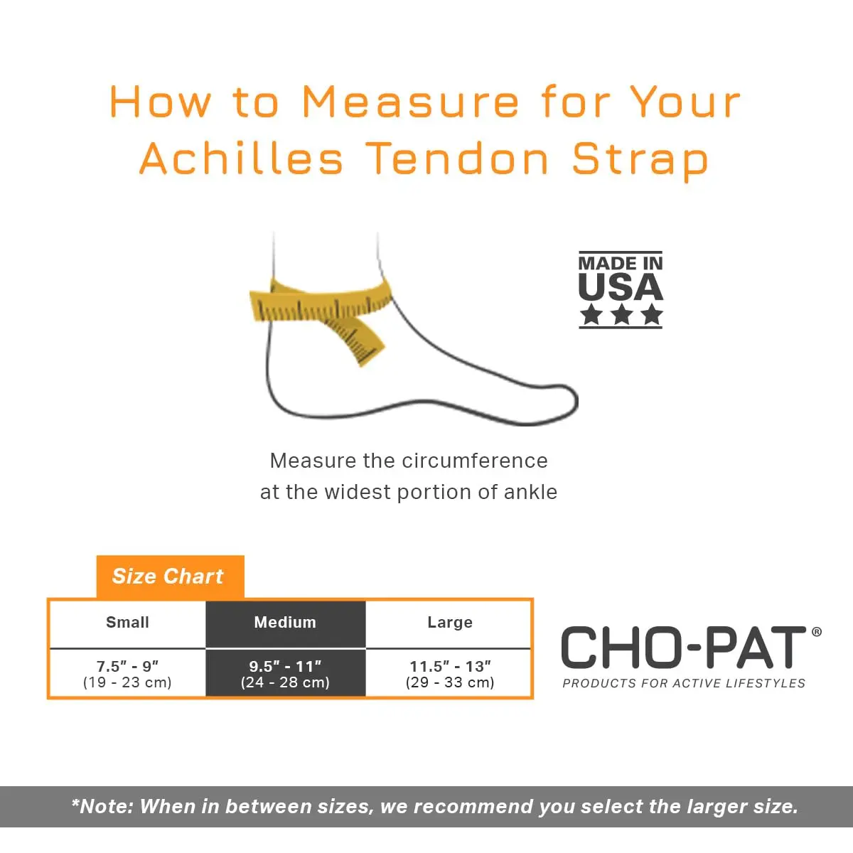 Cho-Pat Achilles Tendon Strap Large | Tendonitis Support Brace for Achilles Relief - view 6