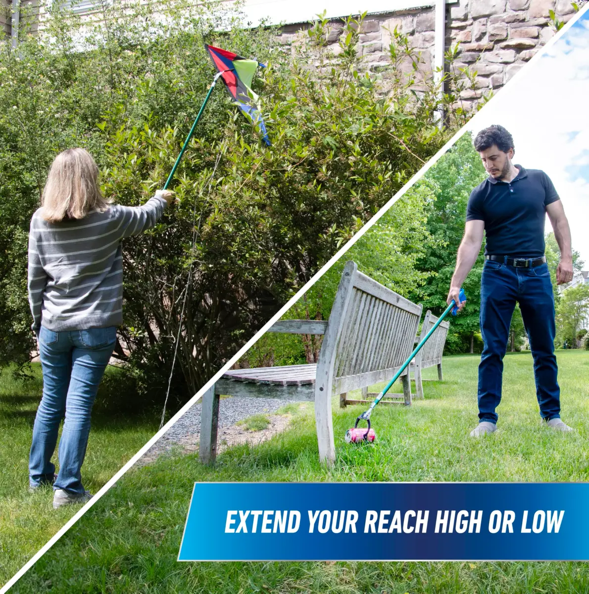 UNGER 36" Nifty Nabber Reacher with Built-in Magnet & Ergonomic Grip | Lightweight Aluminum Pole for High & Low Reach - view 2