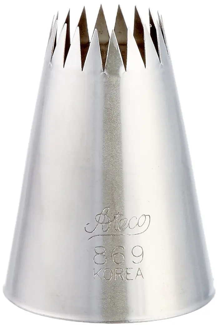 Ateco 869 Pastry Tube - French Star - Size 9 | Professional Baking & Decorating Tool - main product image