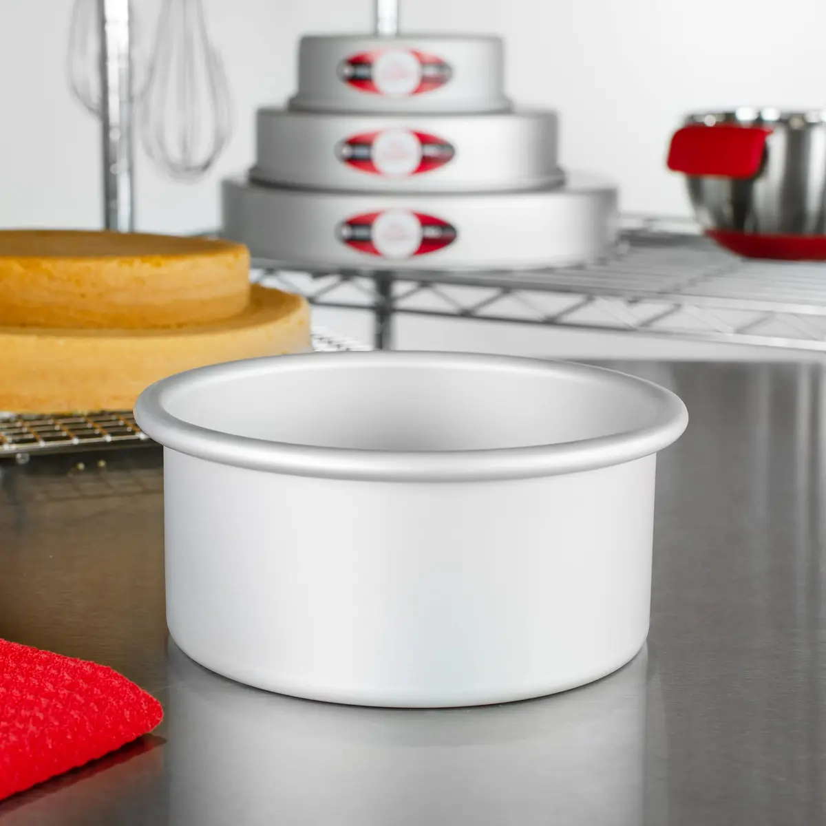 Fat Daddio's PRD-63 Anodized Aluminum Round Cake Pan, 6 x 3 inch | Even Heating & Durable Bakeware - view 5