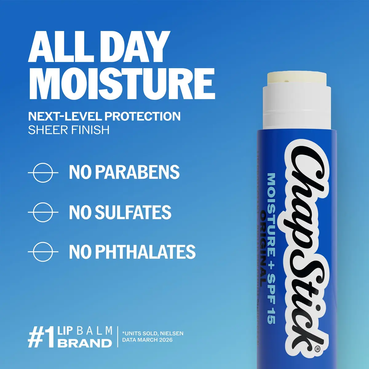 ChapStick Moisture + SPF 15 Bulk Lip Balm Sunscreen 24-Pack, 0.15 Oz Ea | Hydrates & Protects with Broad Spectrum SPF 15 - view 7