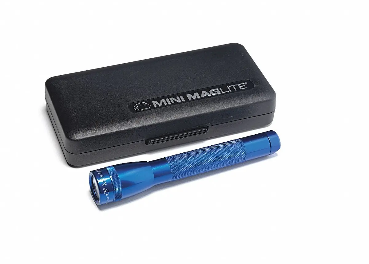 MagLite Mini AA Incandescent Flashlight in Presentation Box | Classic Compact Design, Blue - main product image
