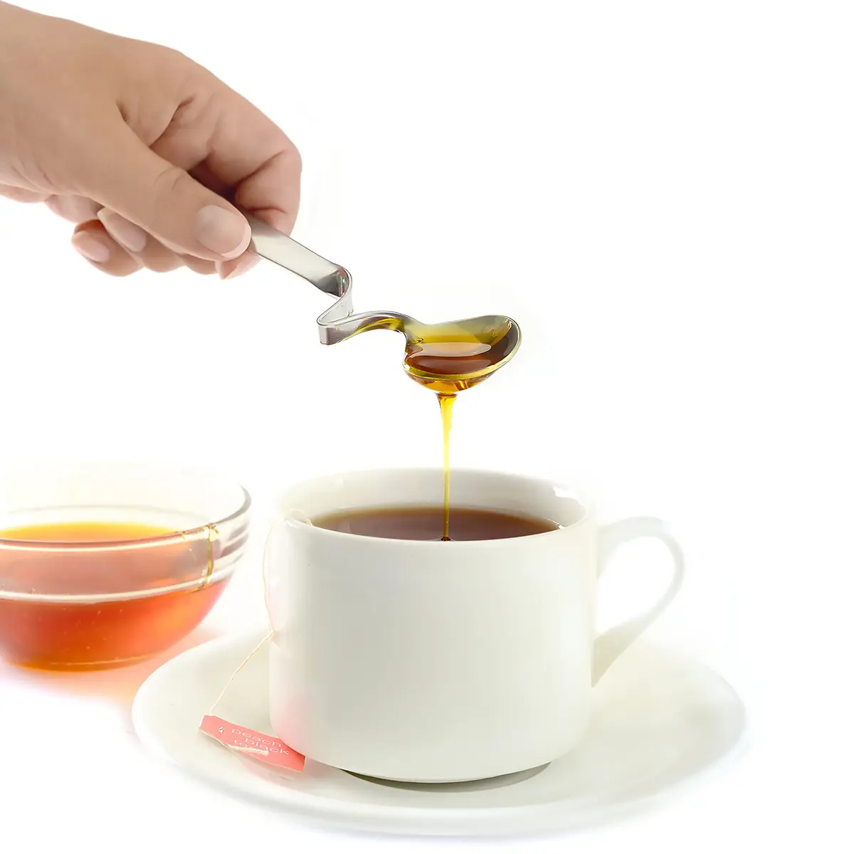 Norpro Silver Stainless Steel Honey/Jam Spoon 14cm (5.5 inch) | Hooks onto Jar Rim - view 2