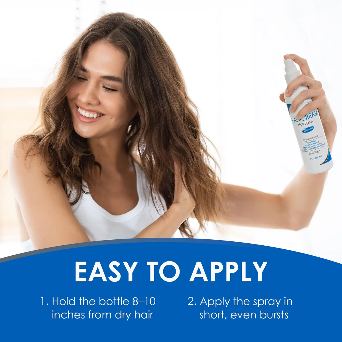 Vanicream Firm Hold Hairspray 236ml (8 Fl Oz) | Dermatologist Tested for Sensitive Skin - view 5