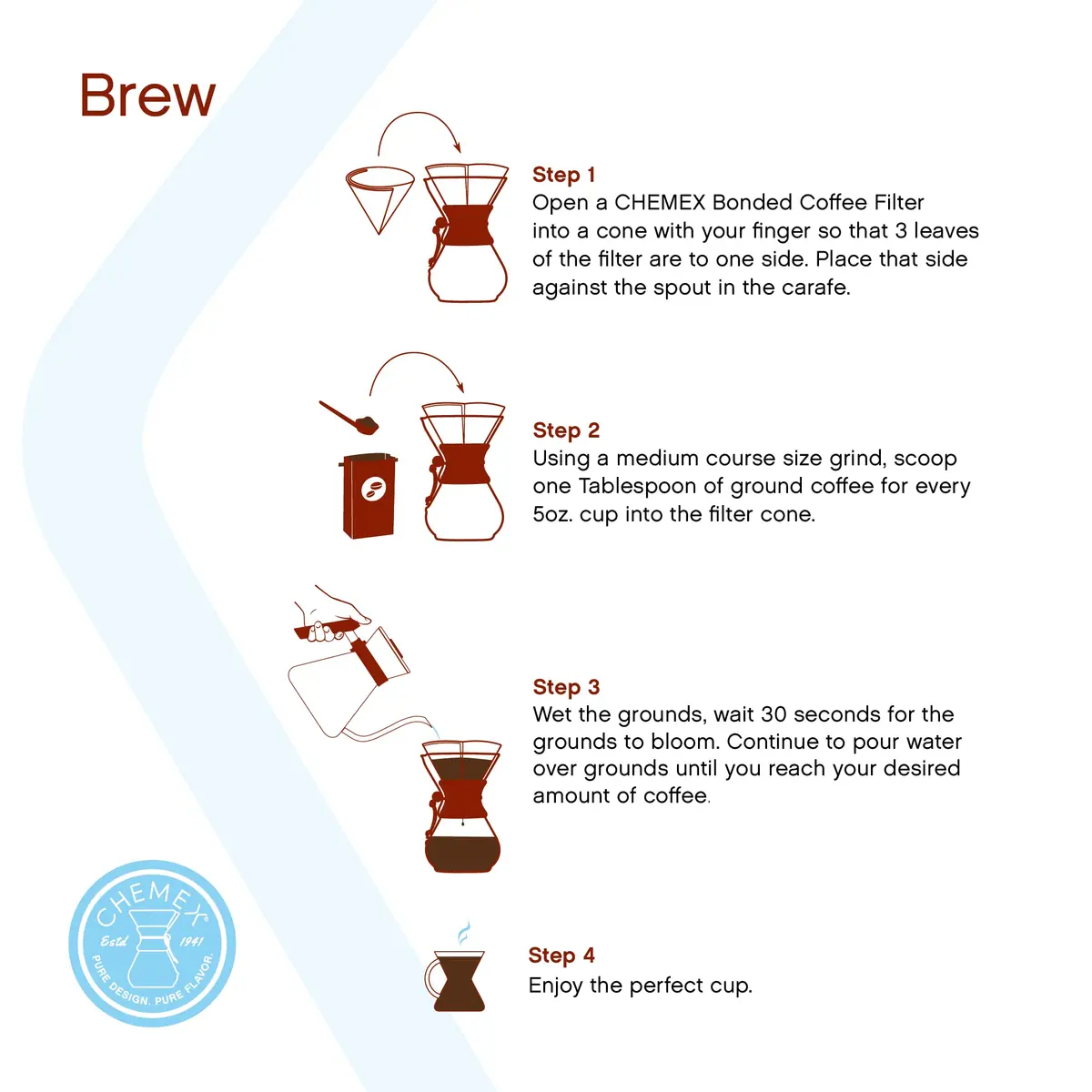 Chemex 6-Cup Classic Series Glass Pour-Over Coffeemaker | Elegant, Sediment-Free Coffee (70-120 chars) - view 4