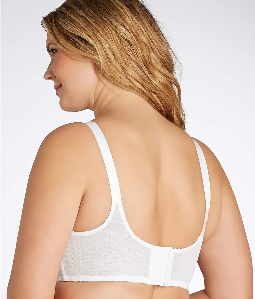 Bali Flower Underwire Support Bra 44C White | Full Coverage, Support & Comfort - view 5
