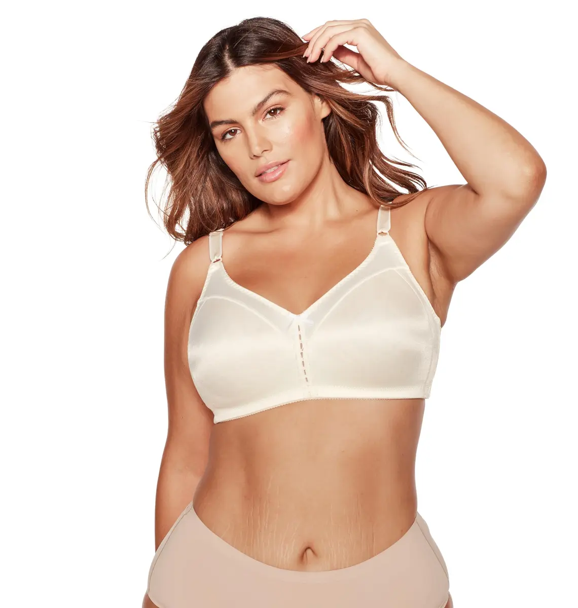 Bali Double Support Wireless Bra, Cream, 38D | Full Coverage, Moisture-Wicking Comfort - view 4
