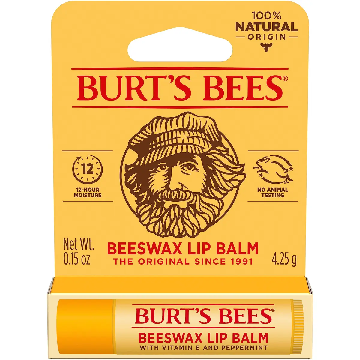 Burt's Bees Original Beeswax Moisturizing Lip Balm 0.15 Oz | Nourishes Dry Lips with Vitamin E & Peppermint - view 8