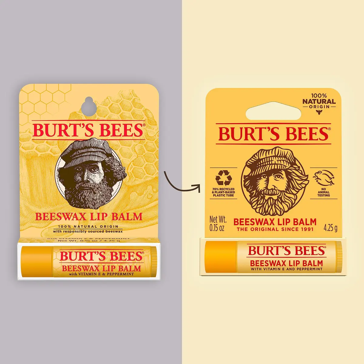 Burt's Bees Original Beeswax Moisturizing Lip Balm 0.15 Oz | Nourishes Dry Lips with Vitamin E & Peppermint - view 2
