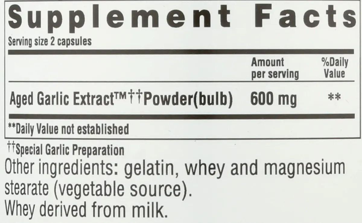 Kyolic Aged Garlic Extract Formula 100 Capsules | Cardiovascular Health Support, 300 Count (150 Servings) - view 4