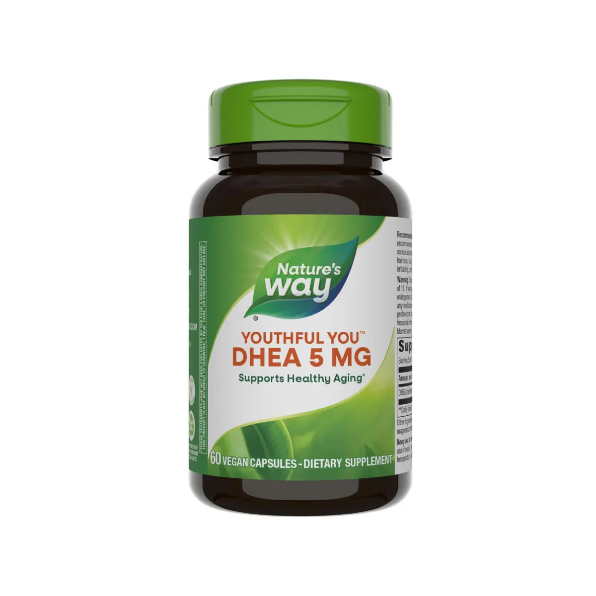 Nature's Way Youthful You DHEA 5 Mg Vegan Capsules 60 Count | Supports Healthy Aging & Hormone Production - main product image