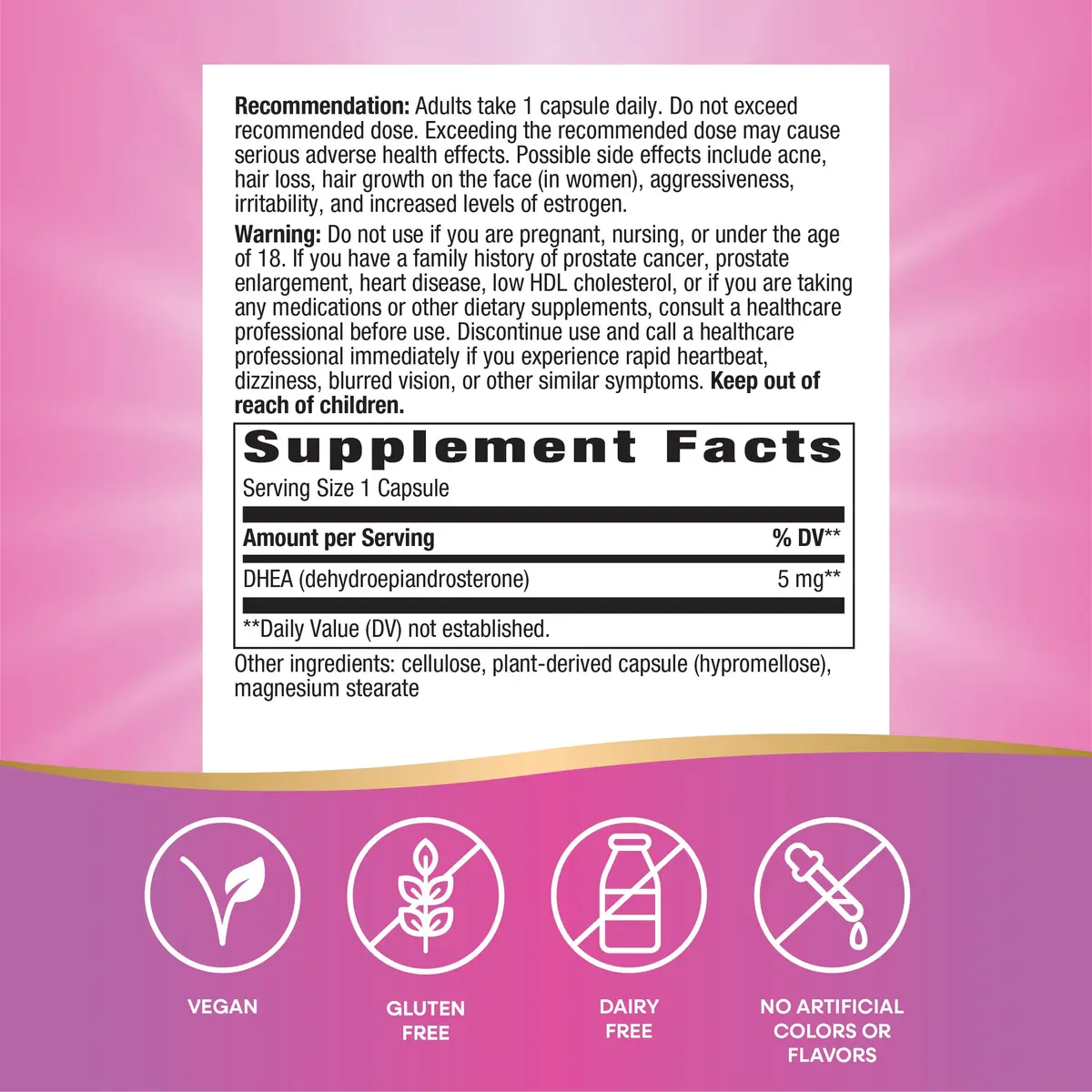 Nature's Way Youthful You DHEA 5 Mg Vegan Capsules 60 Count | Supports Healthy Aging & Hormone Production - view 5