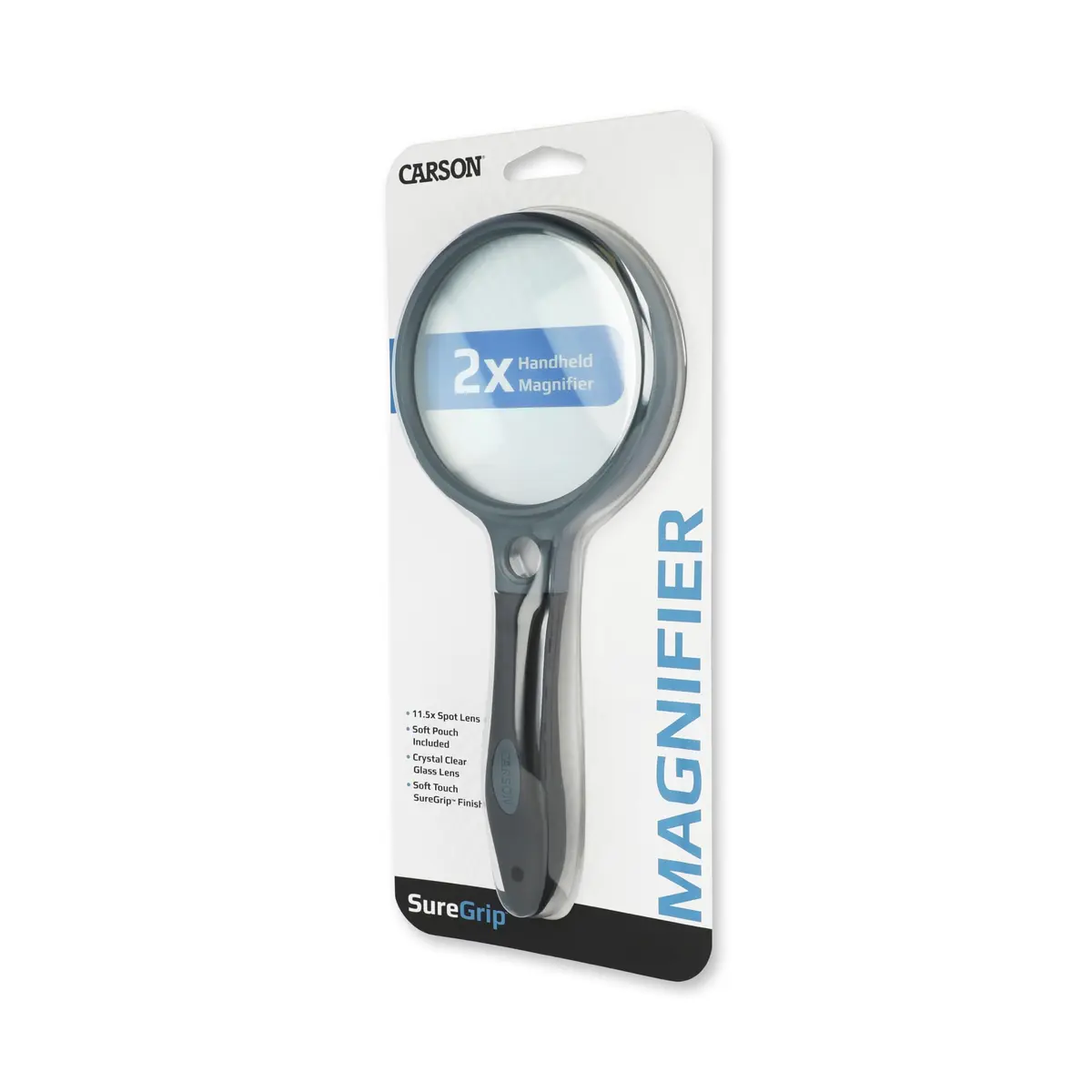 Carson SureGrip 2x Acrylic Magnifier 4.3 inch | Soft-Grip Handheld for Close Inspection - view 6