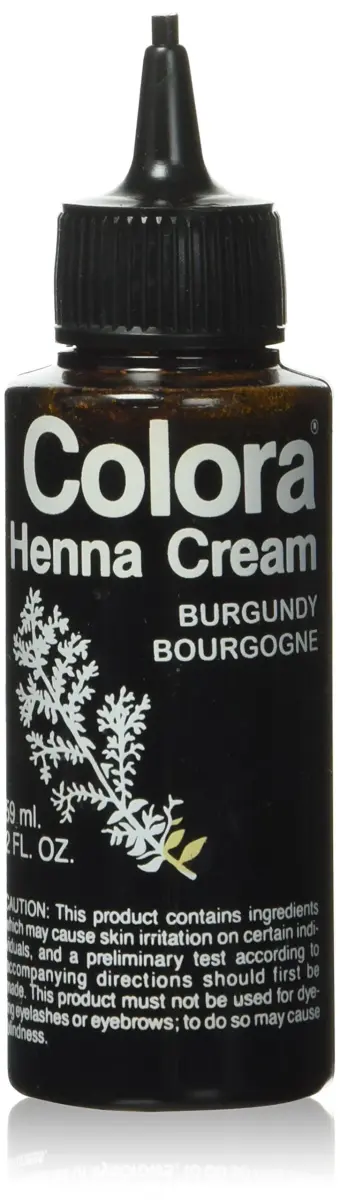Colora Henna Creme Burgundy 59ml (2 Ounce) | Semi-Permanent Gray Coverage Hair Color - main product image