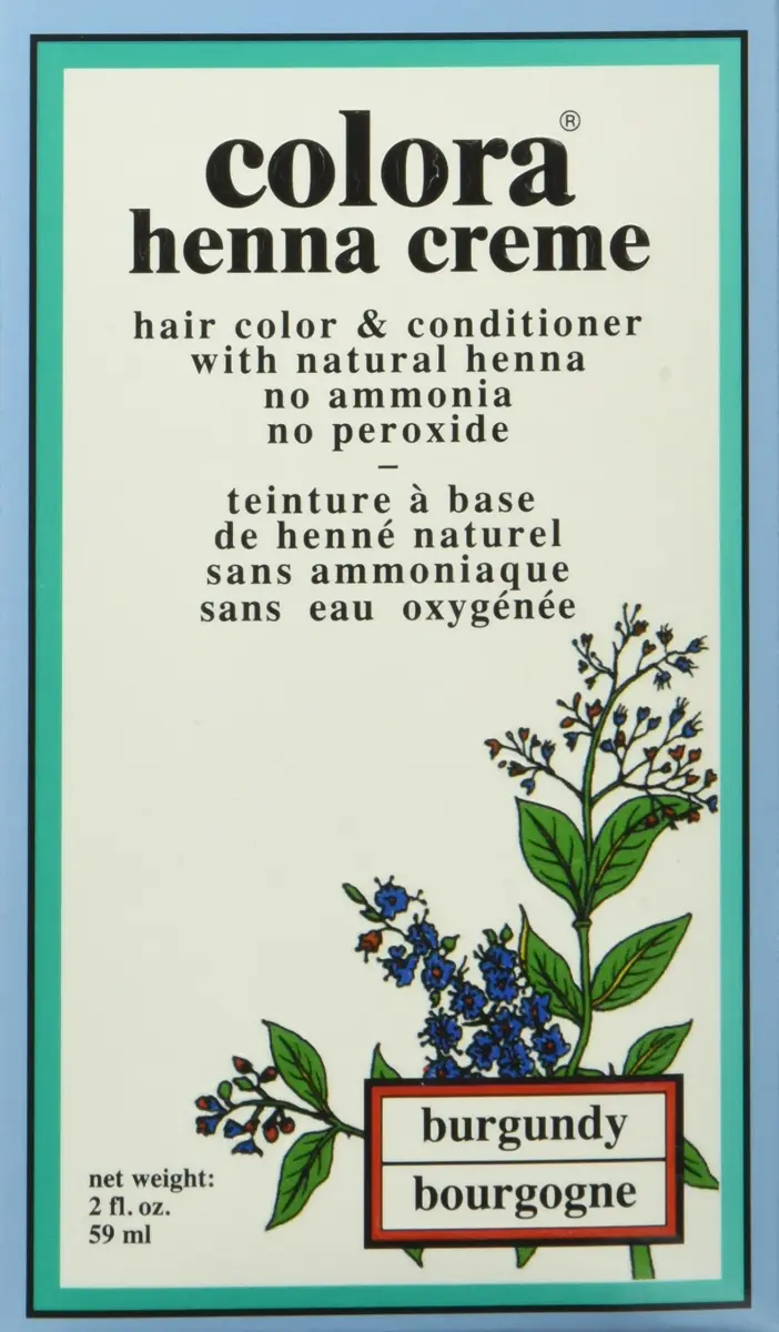 Colora Henna Creme Burgundy 59ml (2 Ounce) | Semi-Permanent Gray Coverage Hair Color - view 2