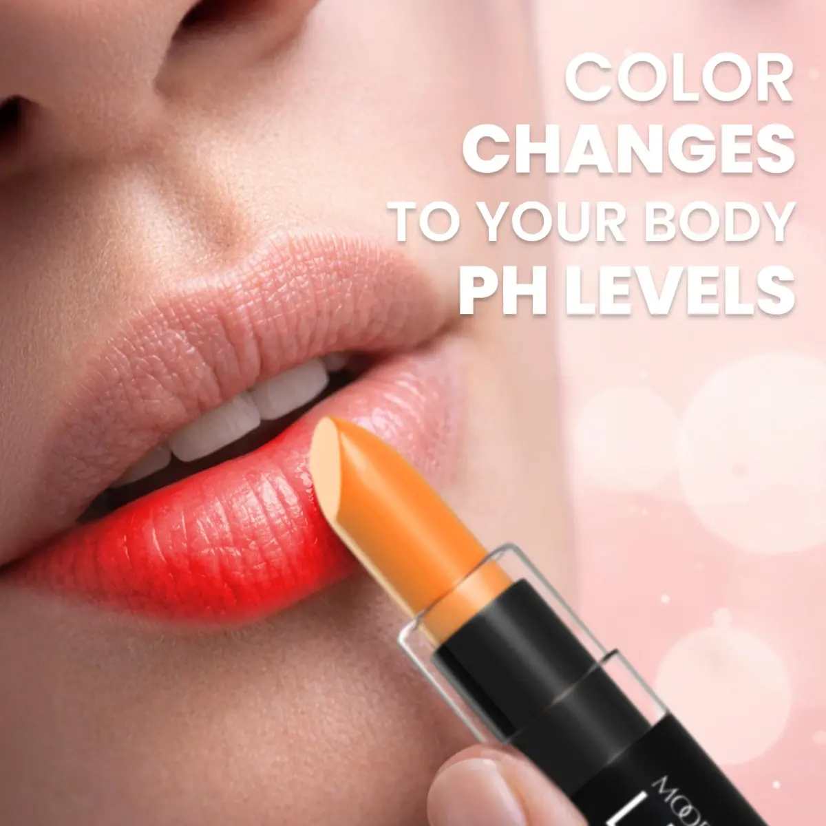 MOODmatcher LIVAURA Color Changing Lipstick Orange 0.12 oz (3.4g) | Personalized Lip Color with Aloe Vera & Vitamin E - view 6