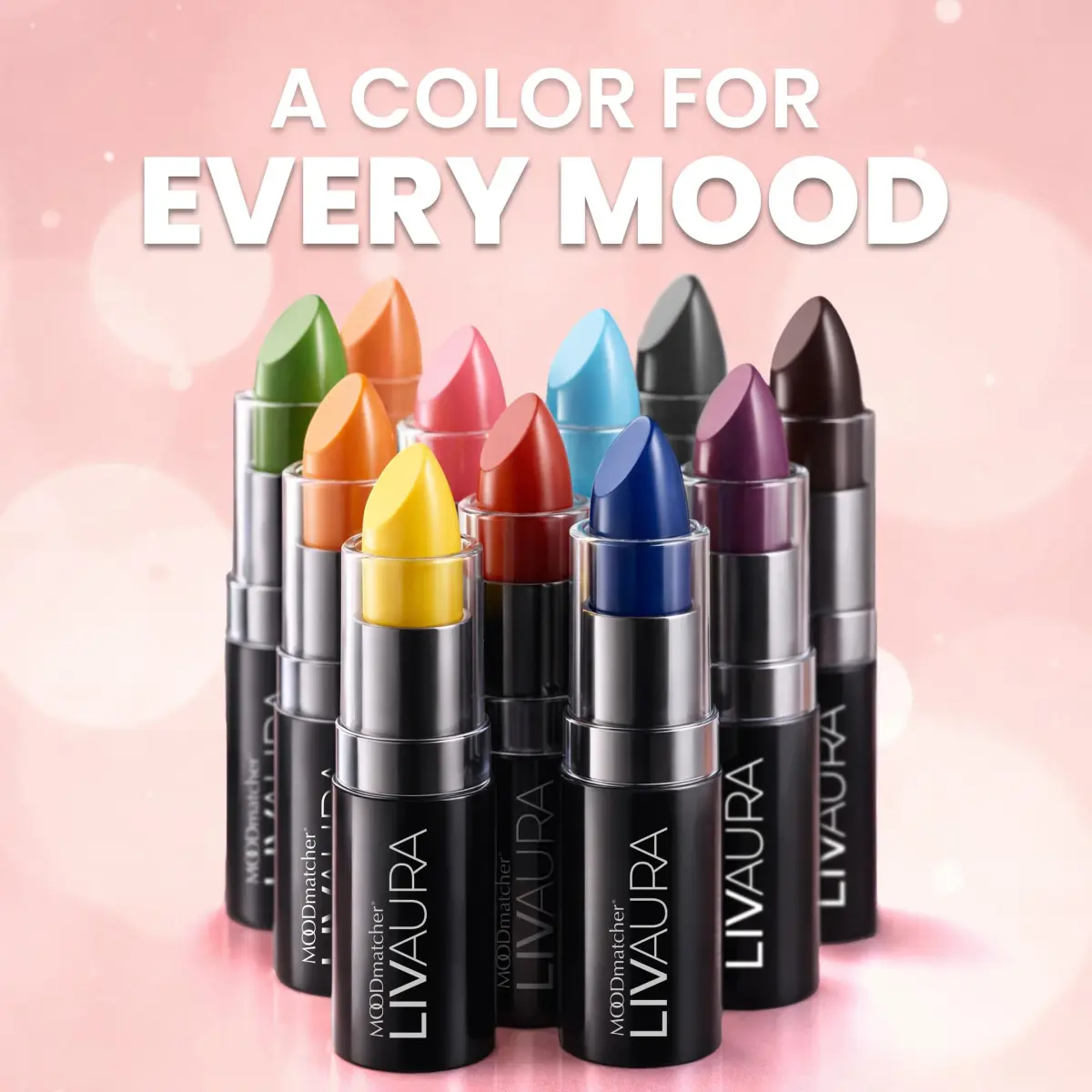 MOODmatcher LIVAURA Color Changing Lipstick Orange 0.12 oz (3.4g) | Personalized Lip Color with Aloe Vera & Vitamin E - view 8