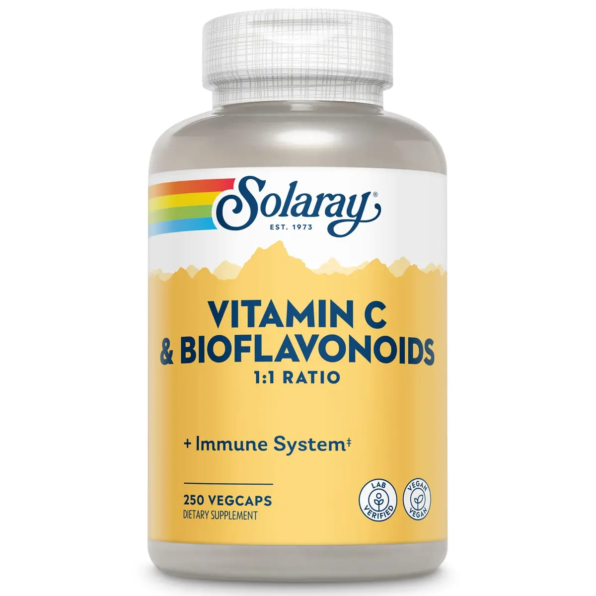 SOLARAY Vitamin C 500 mg with Citrus Bioflavonoids | Supports Immunity & Skin (70-120 chars) - main product image