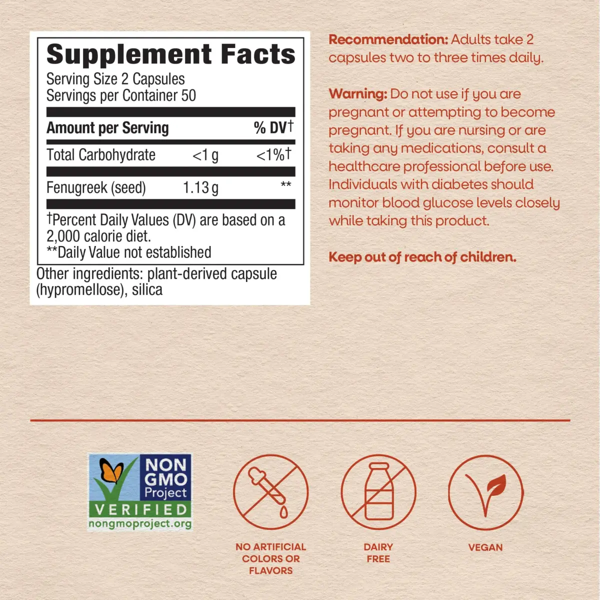 Nature's Way Fenugreek Seed Capsules 100 Count | Traditional Lactation Support - view 7
