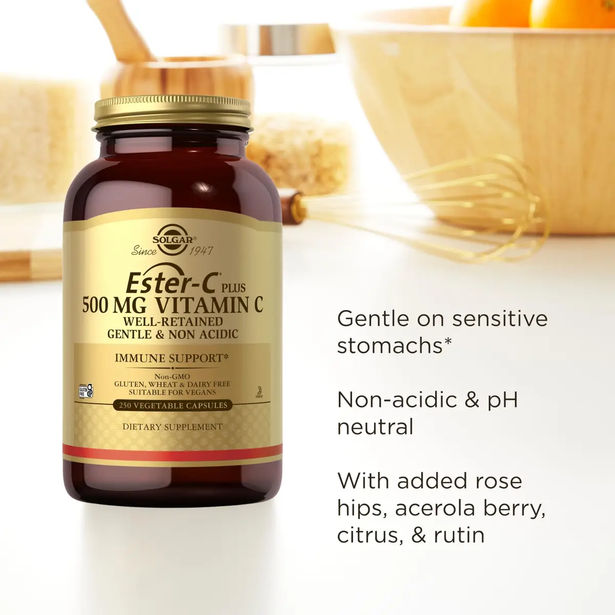 Solgar Ester-C Plus 500 mg Vitamin C (Ascorbate Complex) | Gentle, Non Acidic & Immune Support (70-120 chars) - view 5