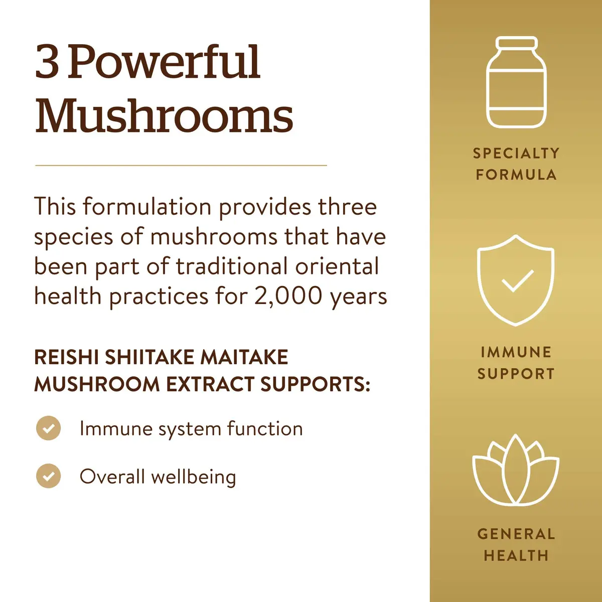 Solgar Multi-Mushroom Complex Vegetable Capsules 50 Count | Traditional Oriental Health Practices - view 4