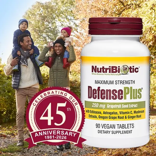 NutriBiotic DefensePlus 90 Tablets | 11-in-1 Immune Support with Vitamin C & Mushrooms - view 6