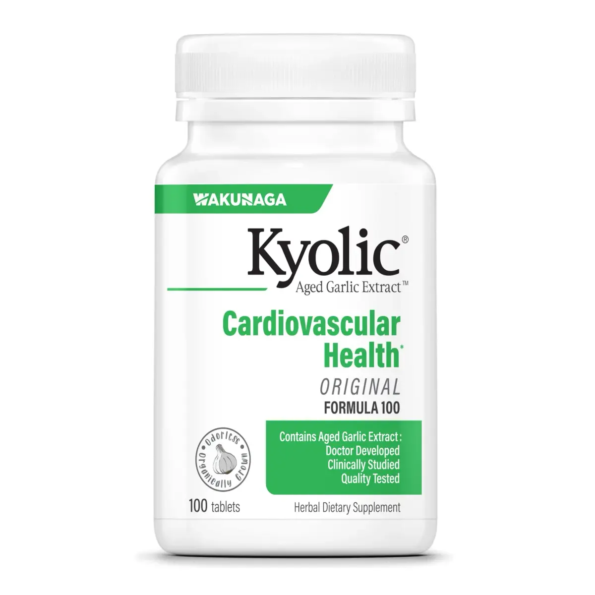 Kyolic Aged Garlic Extract Formula 100 Tablets | Cardiovascular Health Support 100 Count (50 Servings) - main product image