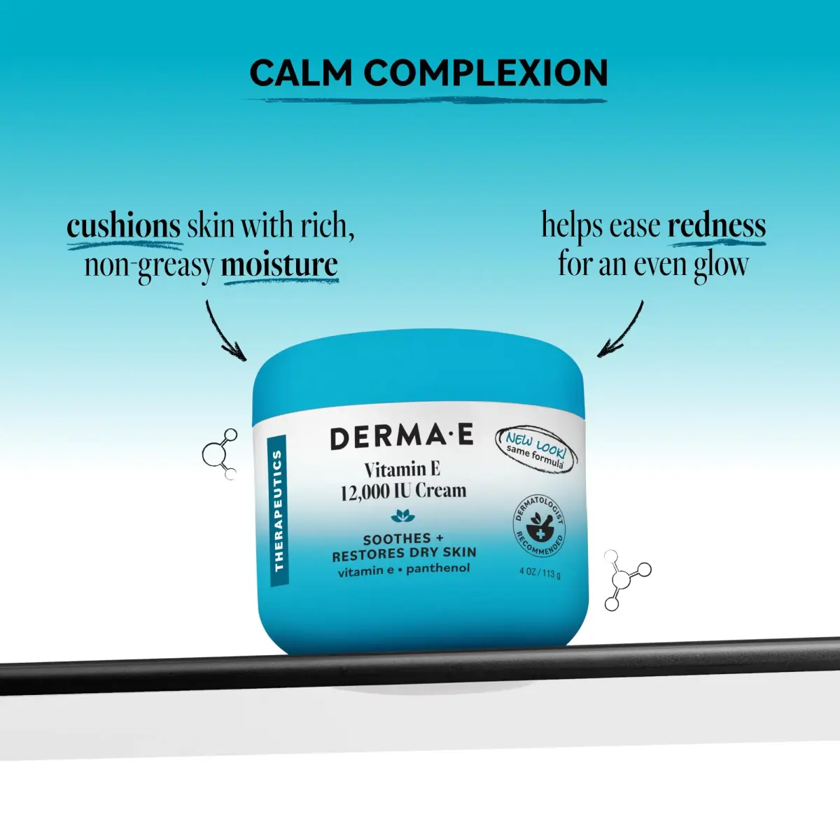 Derma E Vitamin E 12,000 IU Cream 118ml (4 oz) | Intensive Moisturizer for Face, Body & Hands - view 2