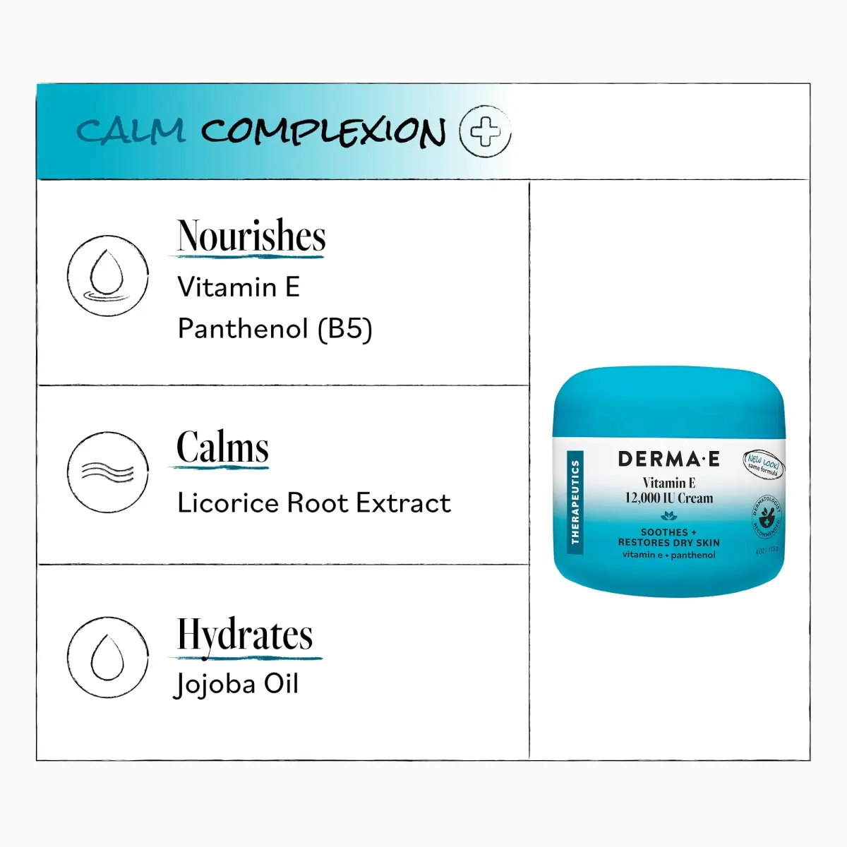 Derma E Vitamin E 12,000 IU Cream 118ml (4 oz) | Intensive Moisturizer for Face, Body & Hands - view 3