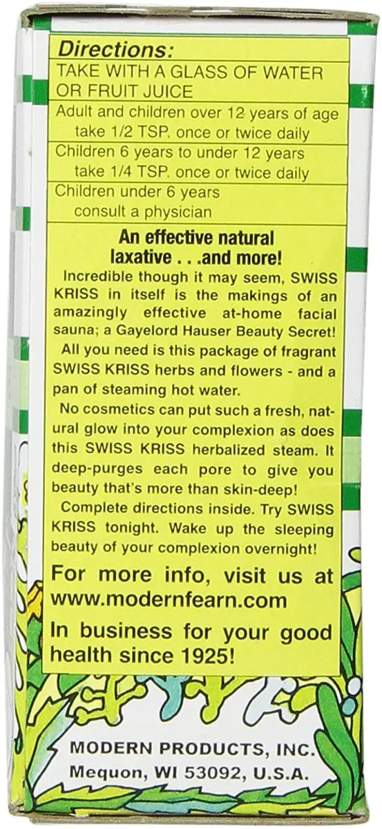 Swiss Kriss Herbal Laxative Flakes 3.25 Oz | Natural Relief, No Harsh Drugs - view 5