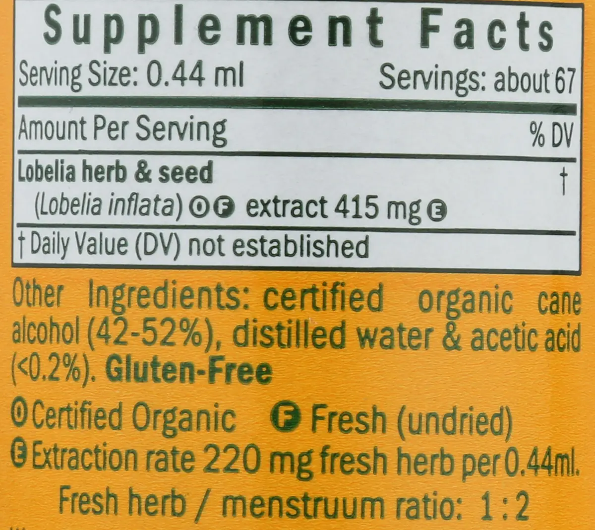 Herb Pharm Certified Organic Lobelia Liquid Extract 1 Fl Oz (29.57 ml) | Musculoskeletal System Support - view 4
