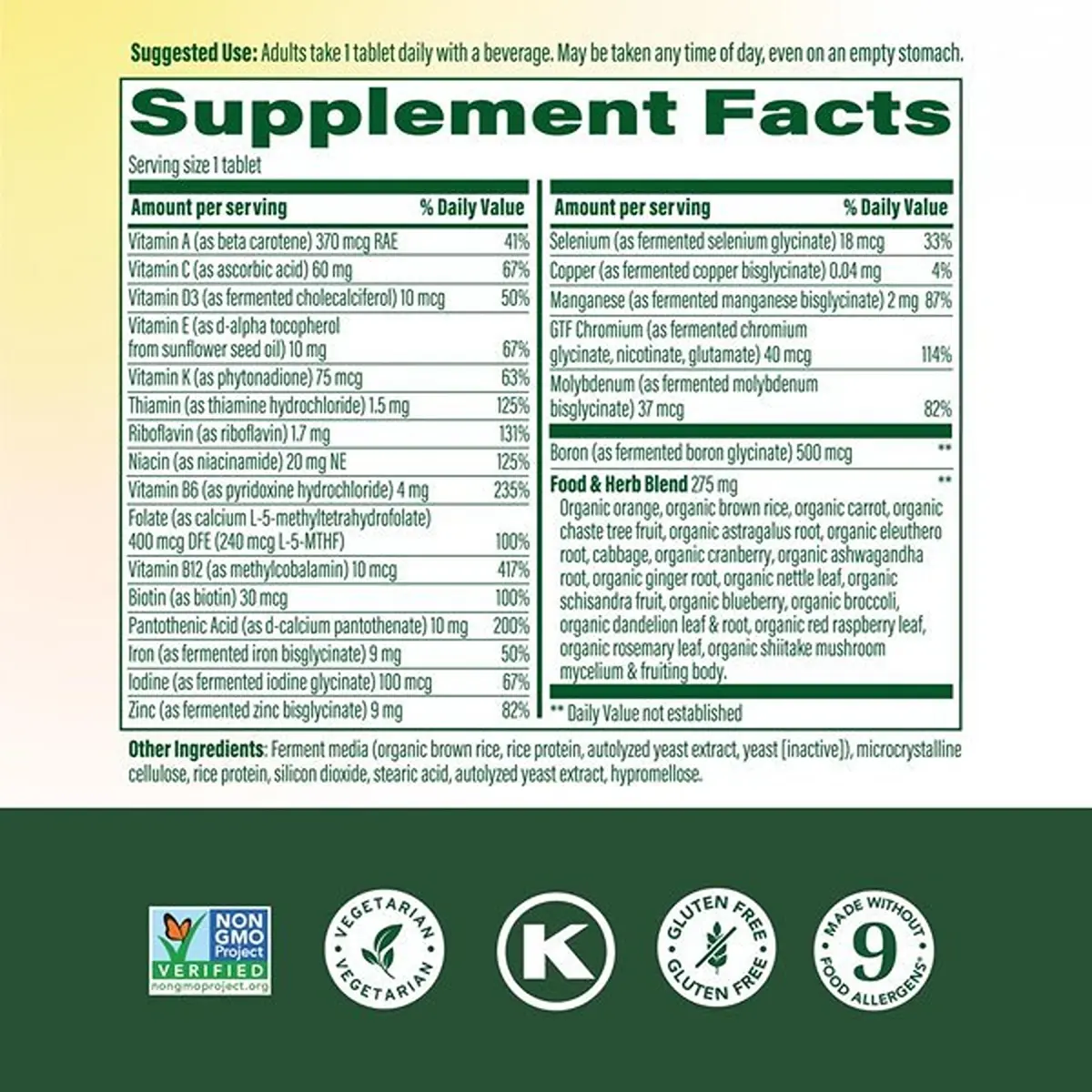 MegaFood One Daily Multivitamin for Women with 22 Nutrients, 90 Tablets | Supports Energy, Bone & Immune Health - view 3