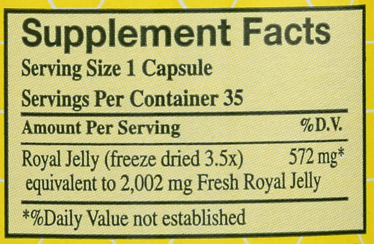 YS Organic Pure Royal Jelly Capsules 35 Count (Pack of 1) | Ultra Mega Strength 2000mg - view 3