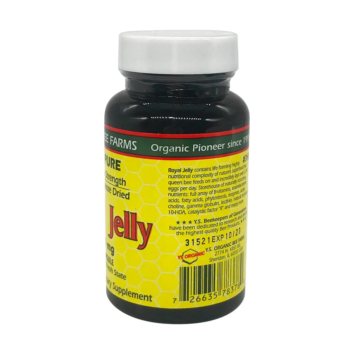 YS Organic Pure Royal Jelly Capsules 35 Count (Pack of 1) | Ultra Mega Strength 2000mg - view 4