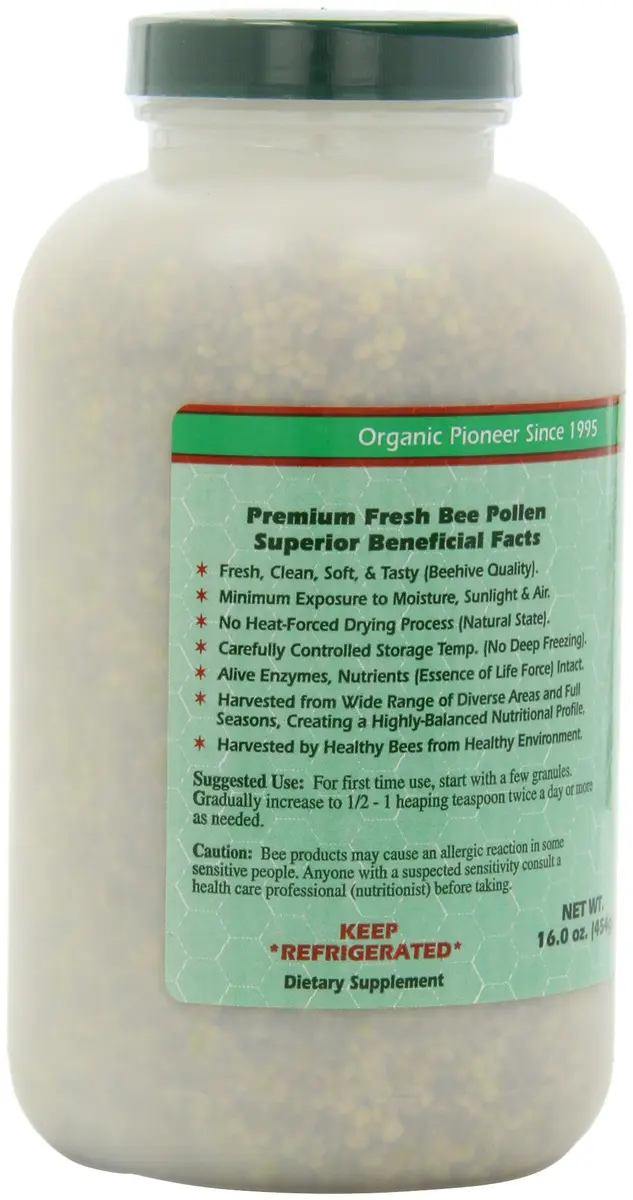 YS Organic Fresh Bee Pollen Whole Granules 16 oz | Nutritional Superfood for Adults - view 5