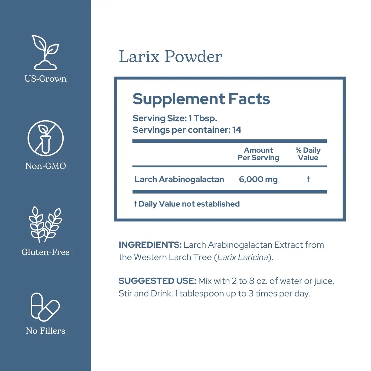 ECLECTIC INSTITUTE Organic Larix Powder 3 oz | Immune + Gut Support for Adults & Kids - view 2