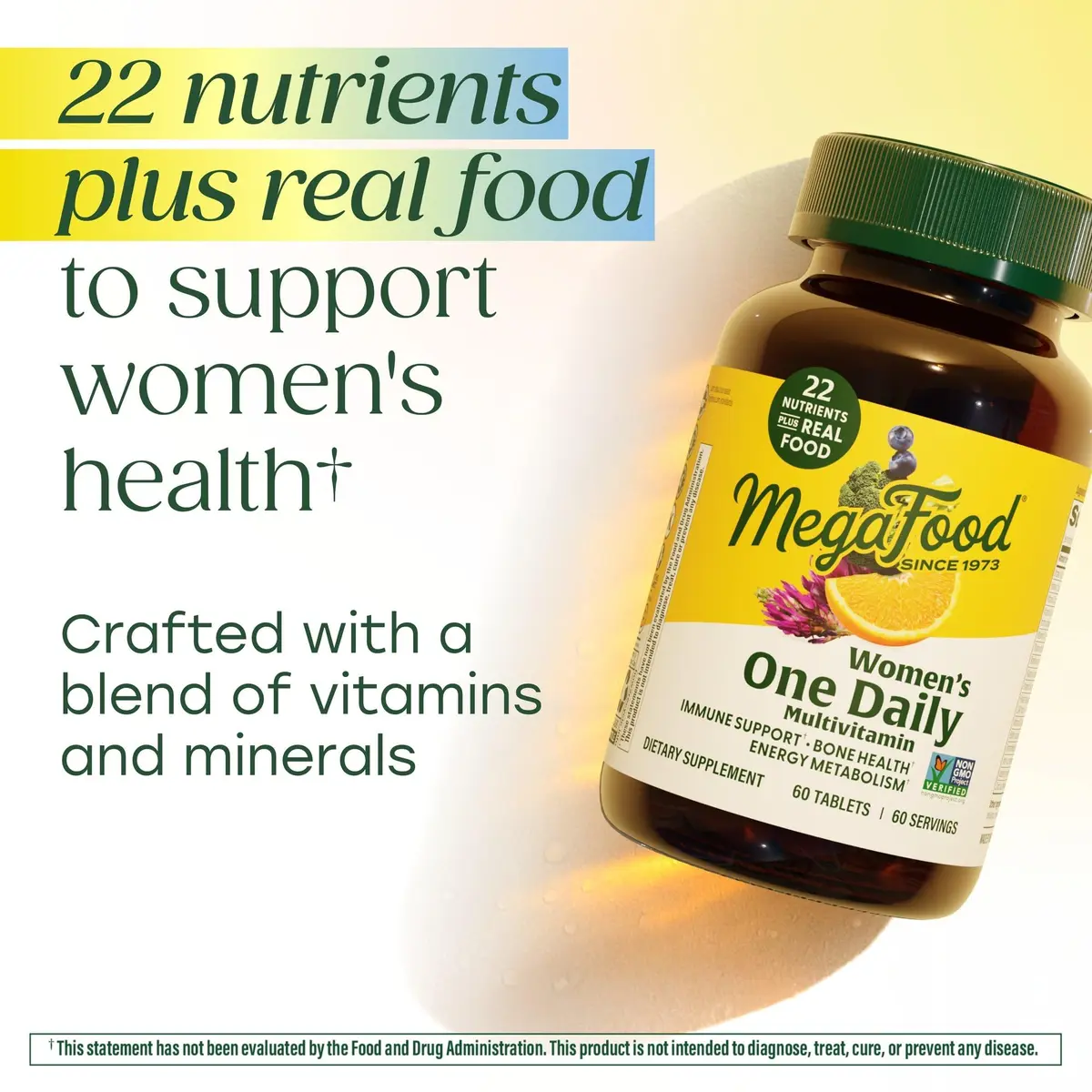 MegaFood One Daily Multivitamin for Women with 22 Nutrients | Supports Energy, Bone & Immune Health - view 5