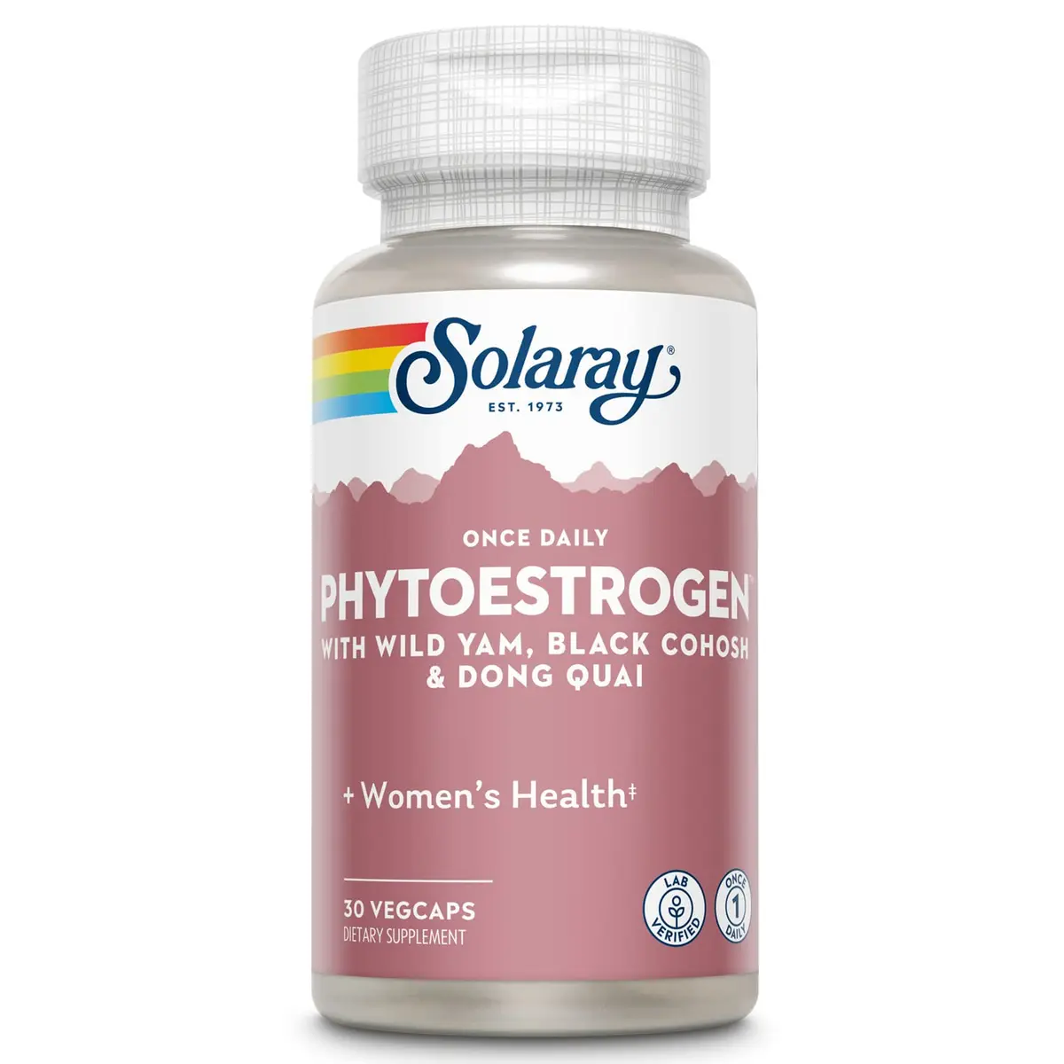 SOLARAY Once Daily Phytoestrogen VegCaps 30 Count (30 Servings) | Women's Health Support with Wild Yam, Soy, Black Cohosh & Dong Quai - main product image