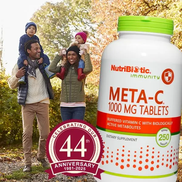NutriBiotic Meta-C Tablets, 1000 mg Spirulina-Bound Vitamin C, 250 Count | Buffered with Calcium, Antioxidant & Collagen Support - view 5