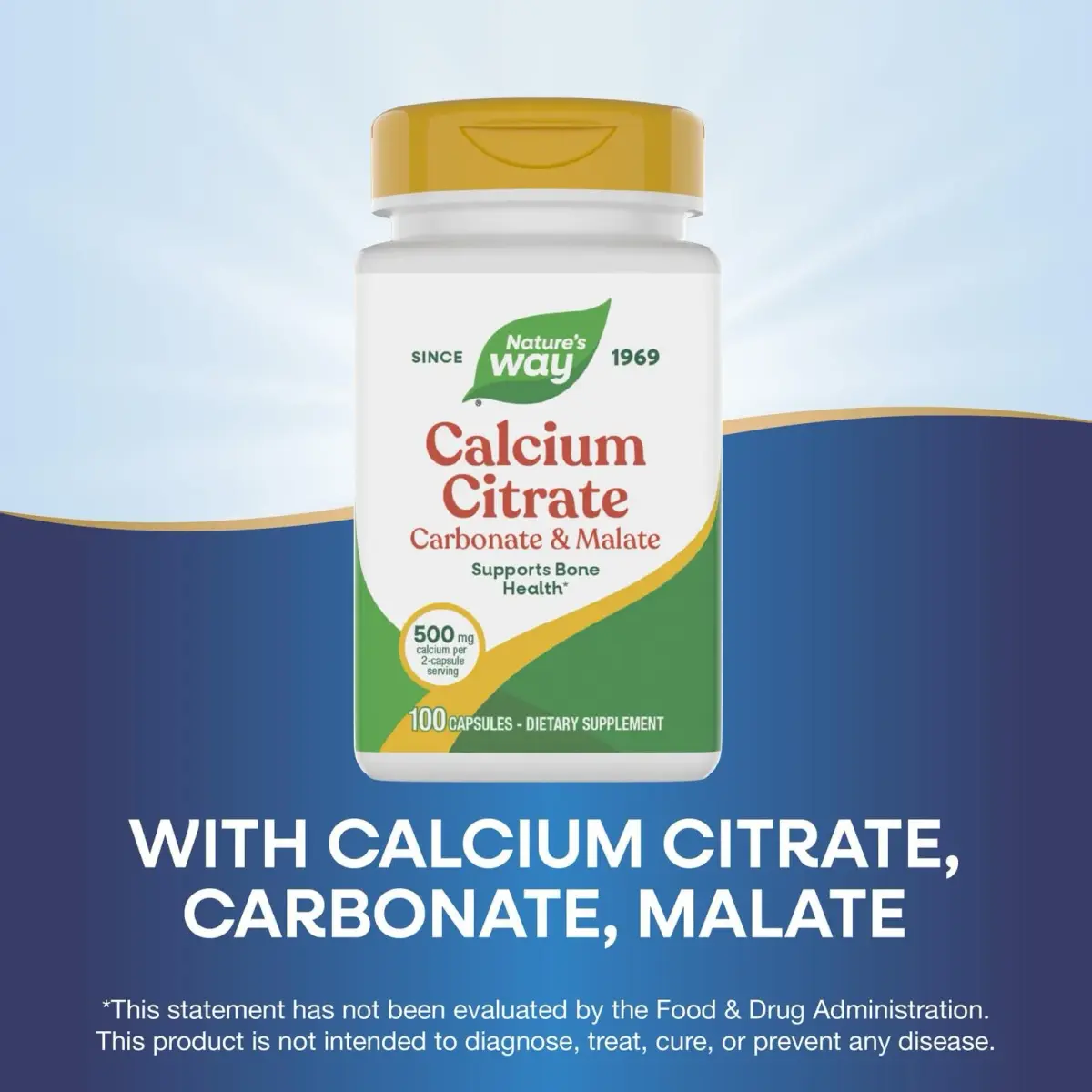 Nature's Way Calcium Citrate, Carbonate & Malate 500mg 100 Count | Supports Healthy Bones & Teeth - view 4