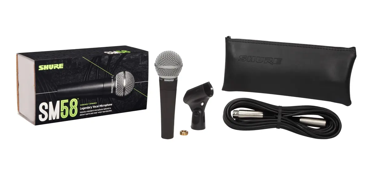 Shure SM58 Pro Dynamic Vocal Microphone with 25-ft XLR Cable | Legendary Vocal Clarity for Stage & Studio - view 2