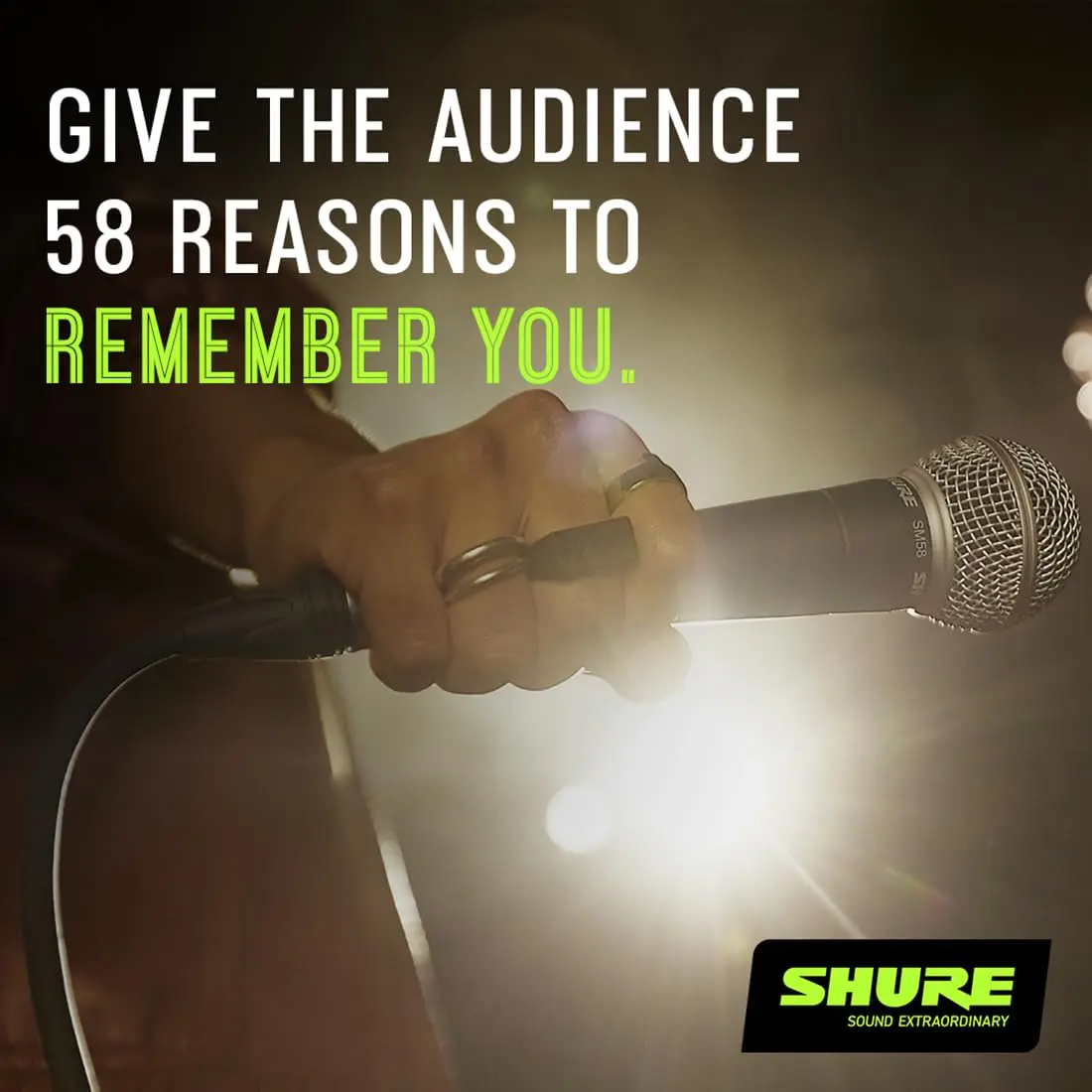 Shure SM58 Pro Dynamic Vocal Microphone with 25-ft XLR Cable | Legendary Vocal Clarity for Stage & Studio - view 3