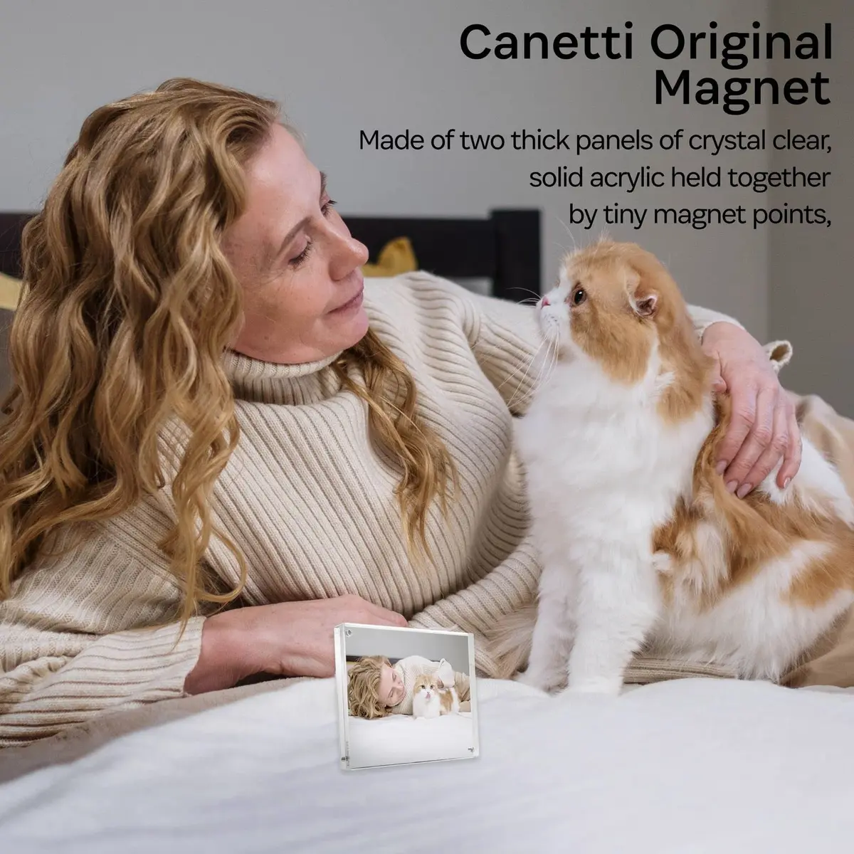 Canetti Original Magnet Frame 4x6 inch | Acrylic Magnetic Picture Holder, Vertical & Horizontal Display - view 2
