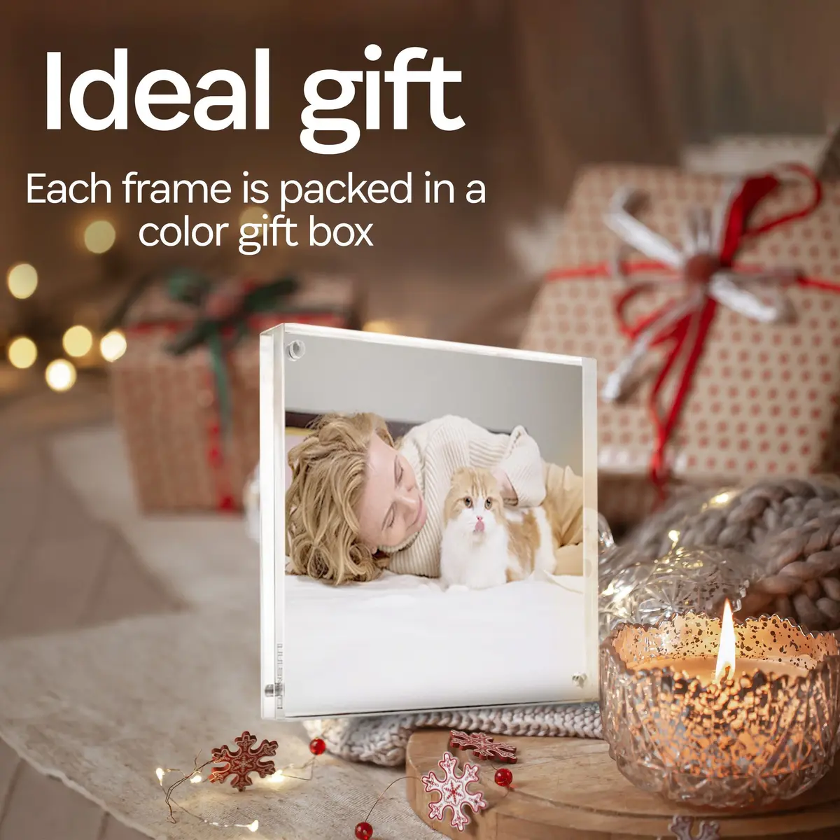 Canetti Original Magnet Frame 4x6 inch | Acrylic Magnetic Picture Holder, Vertical & Horizontal Display - view 4