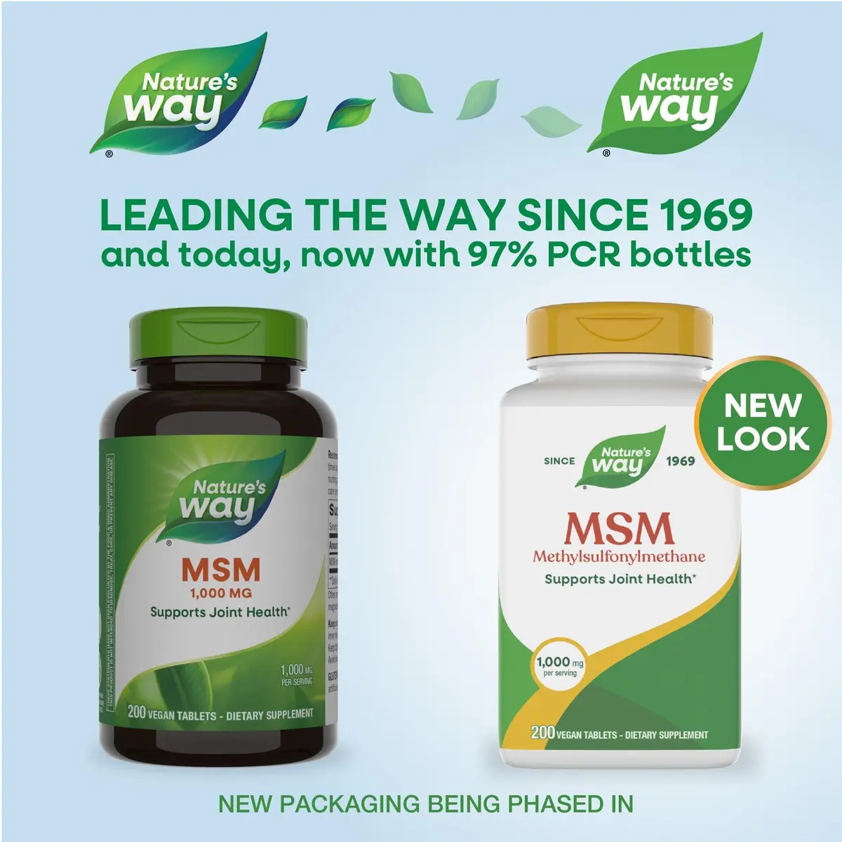 Nature's Way MSM 1000 mg | Supports Joint, Hair & Nails | 200 Tablets (Vegan, Gluten-Free) - view 2