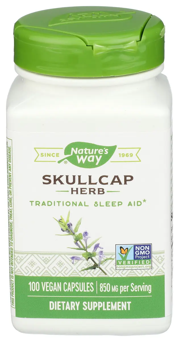 Nature's Way Skullcap Herb - Traditional Sleep Support* - 850mg per 2-Capsule Serving - Vegan, Dairy-Free & Gluten-Free - 100 Count - main product image