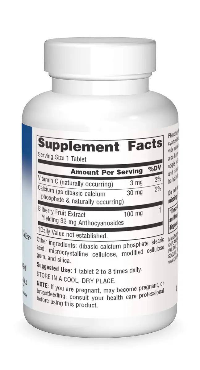 Planetary Herbals Bilberry Vision Tablets 120 Count | Supports Eye Health & Antioxidant Protection - view 3