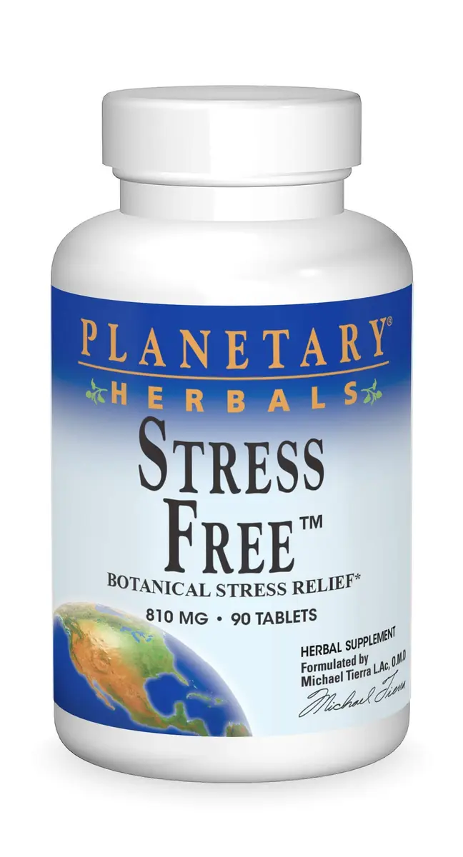 Planetary Herbals Stress Free Calm Formula Tablets, 810 mg | Botanical Stress Relief for Adults - main product image
