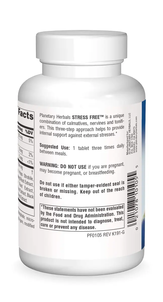 Planetary Herbals Stress Free Calm Formula Tablets, 810 mg | Botanical Stress Relief for Adults - view 2